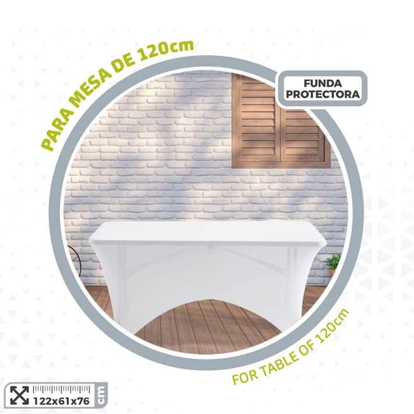 Aktive table protective cover vit 183x76x76cm