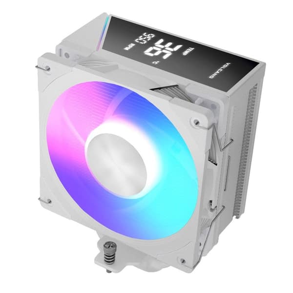 Modecom Volcano 0C T202 CPU-køler med LCD og RGB-belysning, hvid