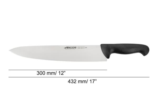 Arcos 2900 Kokkekniv 30 cm NITRUM rustfrit stål sort