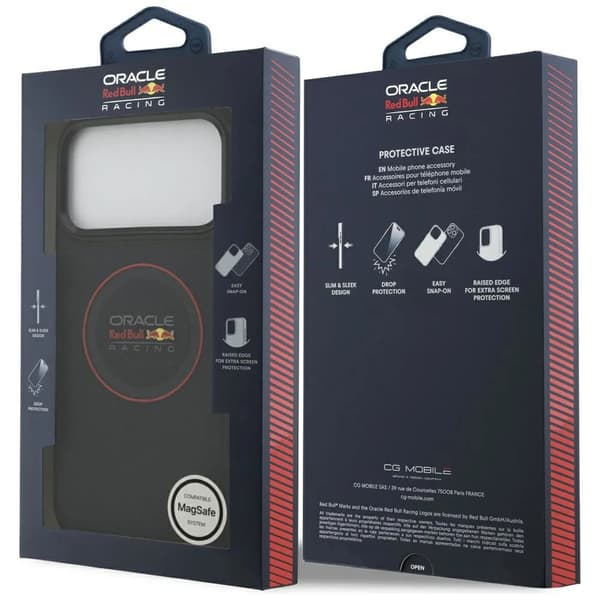 Red Bull meshed red ring & metal buttons iPhone 17 Pro Max Navy Blue