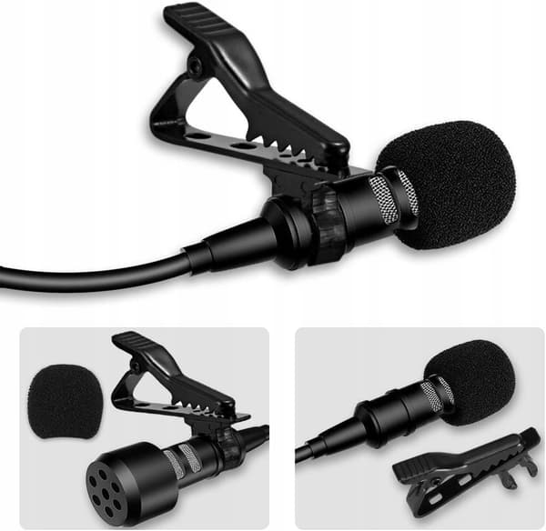 Agptek AC02 Clip-On Mikrofon Svart