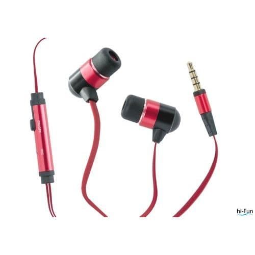 hi-fun hfhi-earph-red röd bass boost