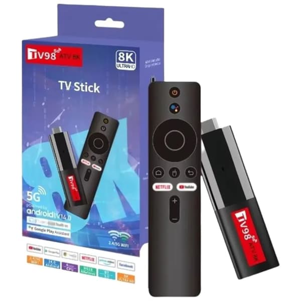 tx ATV Mini Android TV Medieafspiller 8K 2GB/16GB Sort
