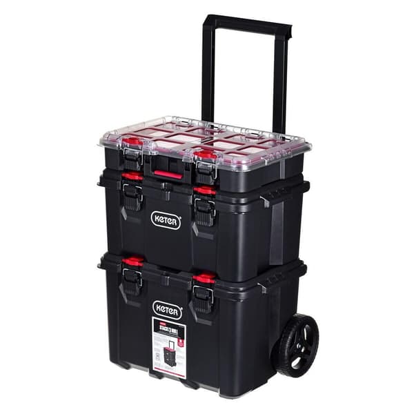 Keter stack n roll toolbox 150l svart