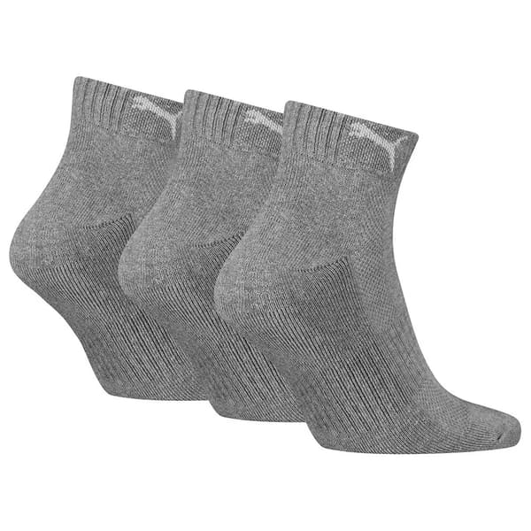 PUMA cushioned quarter strumpor grå 3-pack