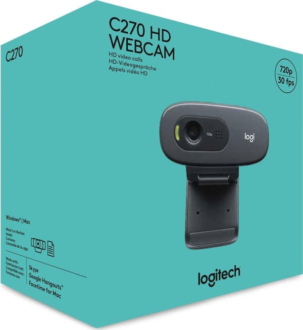 Logitech C270 Webcam og H390 Headset med HD-video og støjreducerende mikrofon
