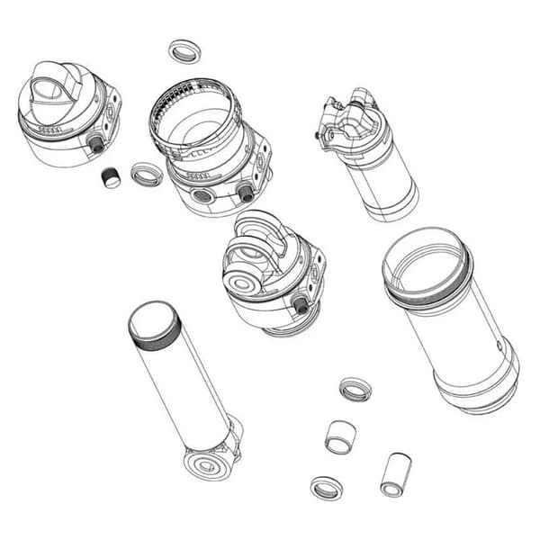 RockShox Trunnion Sid Luxe Flight Attendant A2+ Silver