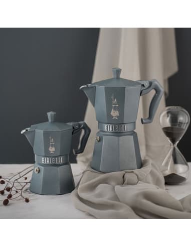 Bialetti moka exclusive kaffebryggare 3 koppar grå
