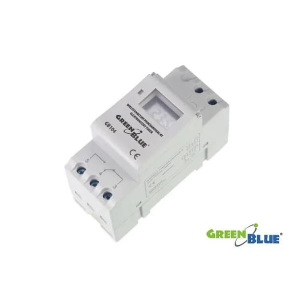 GreenBlue GB104 digital timer för DIN-skena med 16 program