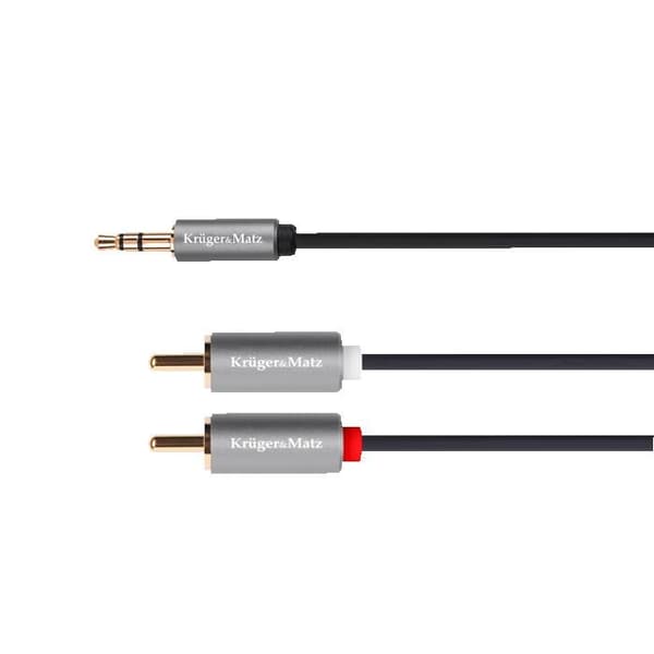 Kruger&Matz km1214 audio-video kaapeli 1.8m kultapinnoitetuilla liittimillä