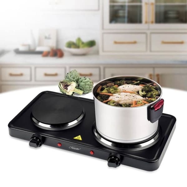 Maestro MR-772-2 elektrisk dobbeltplade 2500W sort