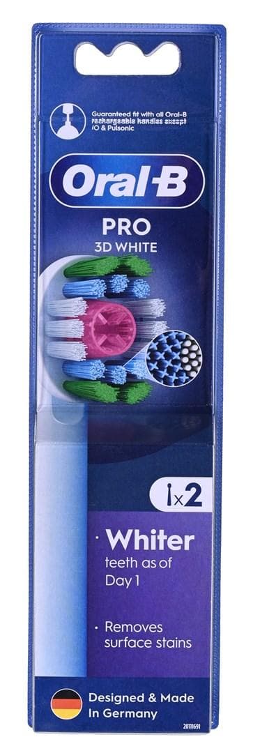 Oral-B 3D White Erstatningshoveder 2-Pack