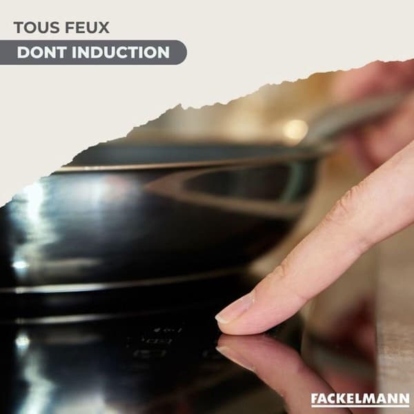 Fackelmann Batterie de cuisine moderne noire