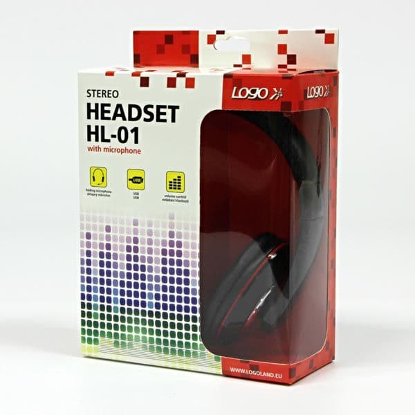 Logo HL-01 høretelefoner USB sort