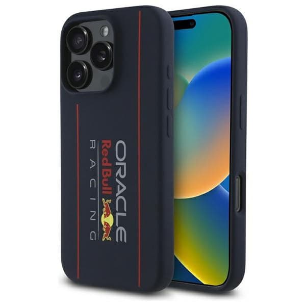 Red Bull Silikonecover i marineblå til iPhone 16 Pro Max
