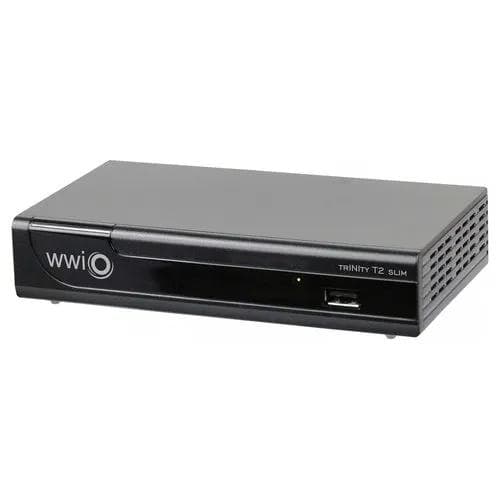 WWIO Trinity T2 Slim Decoder Terrestrisk DVB-T2 HEVC 10 Bit Full HD Scart