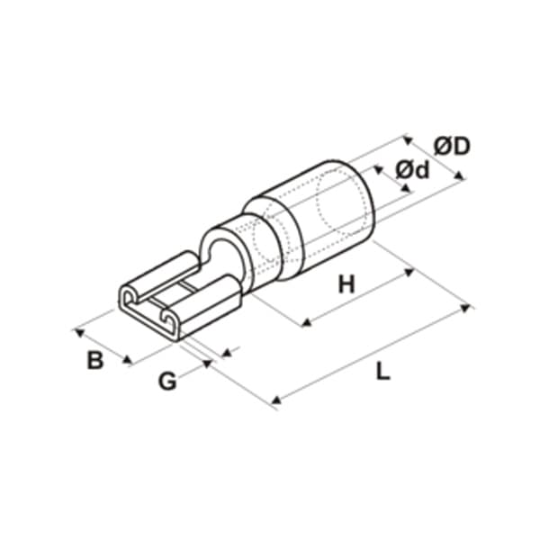 Electro DH 10.916/2.8/R röd snabbkoppling 10-pack