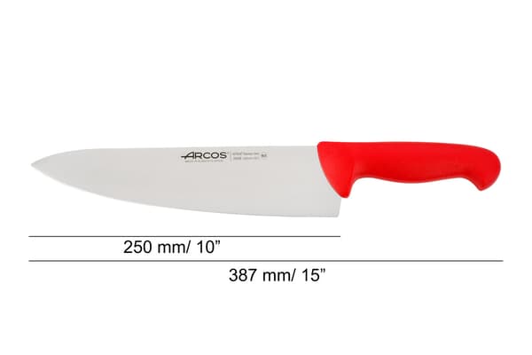Arcos 2900 køkkenkniv rød 25 cm Nitrum rustfrit stål