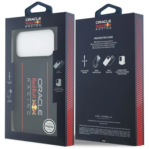 Red Bull oversize vertical logo magsafe iPhone 17 Pro Max Navy Blue