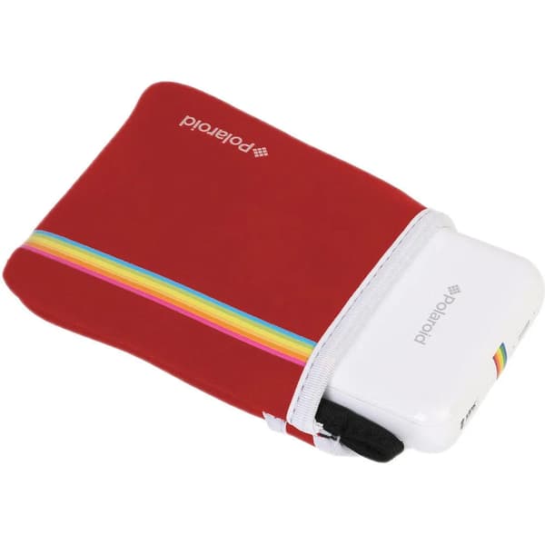 Polaroid zip shoulder camera bag röd