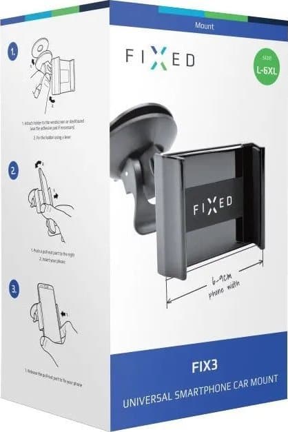 Fixed fix3 telefonholder sort 60-90mm