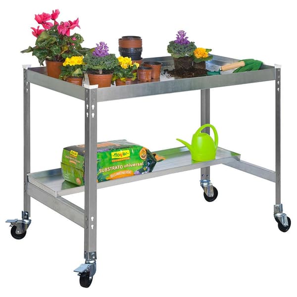 Simonrack desk mobile grå potting table