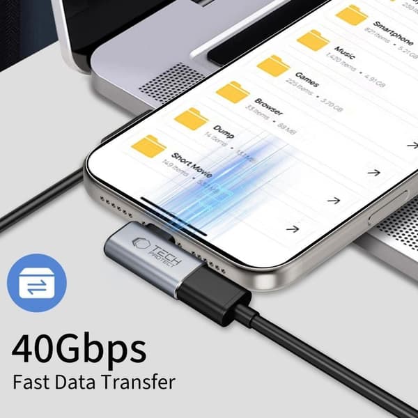 Tech-Protect Ultraboost AA01 USB-C adapter i grå
