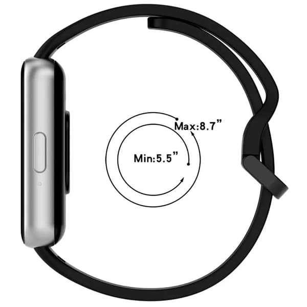 CrocoCase Galaxy Fit 3 sort silikonearmbånd