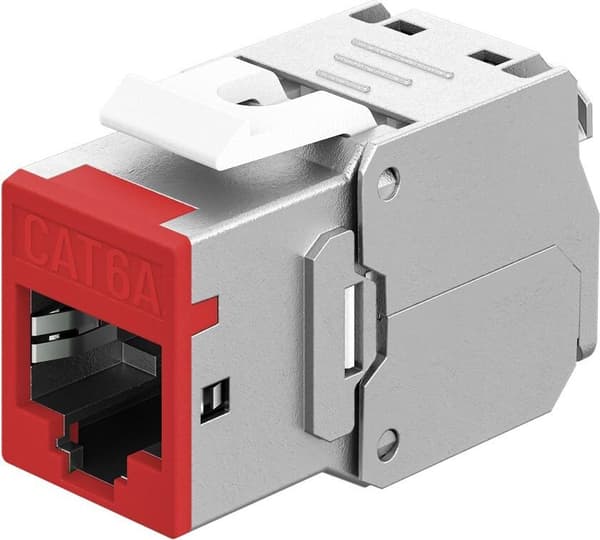 Goobay keystone-moduuli rj45 cat 6a stp slim punainen