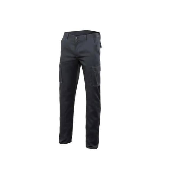 Velilla stretch grå arbetsbyxor slim fit