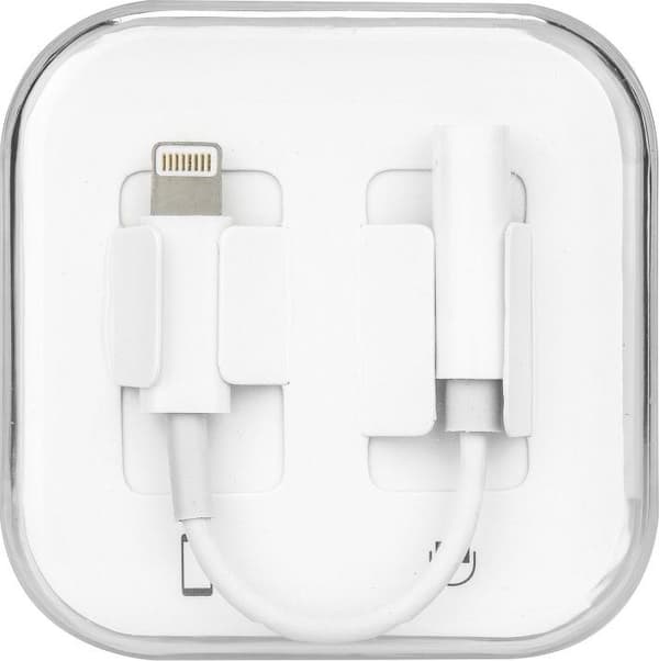 partner-telecom adapter audio lightning till jack 3.5mm vit
