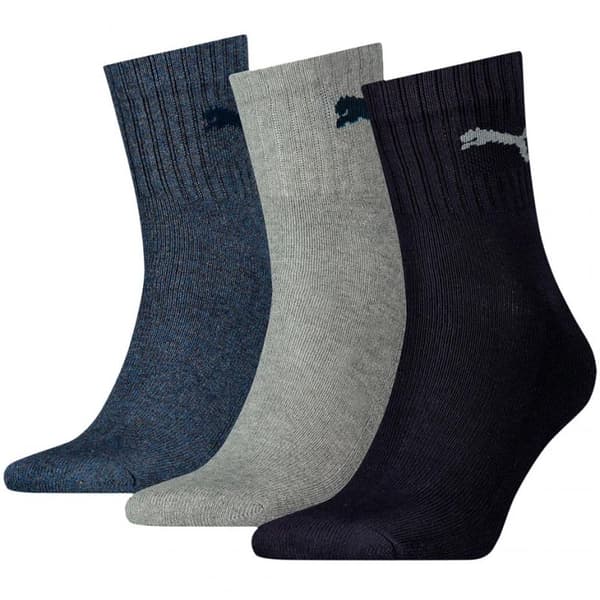 PUMA korte crew sokker multicolor 3-pak