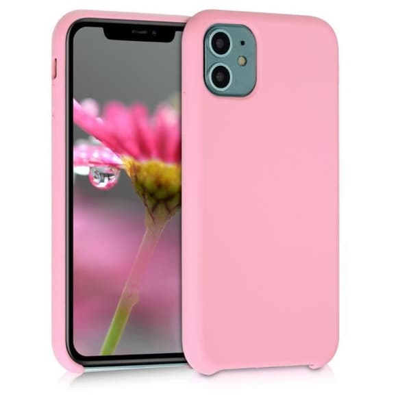 kwmobile iPhone 11 silikonfodral Light Pink