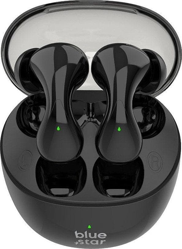Blue Star Trådløse Ørepropper Bluetooth 5.4 Sort 12m Rækkevidde