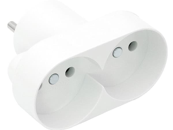 Jonex R-260 Strømsplitter 2 stik Hvid