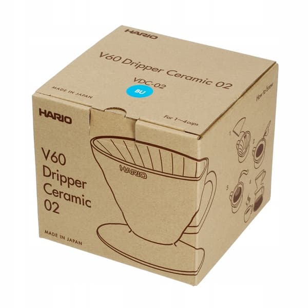 Hario v60-02 blå kaffebrygger 300-500 ml