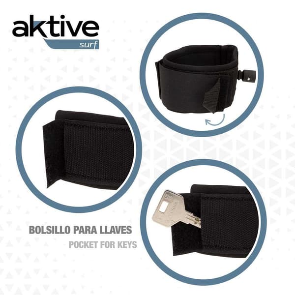 Aktive leash paddle surf spiralé noir