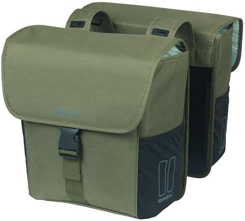 Basil GO Double Bag - 32 litraa, tummanvihreä