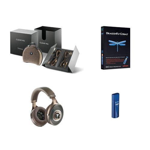 Focal Clear MG Maroon med Audioquest Dragonfly Cobalt