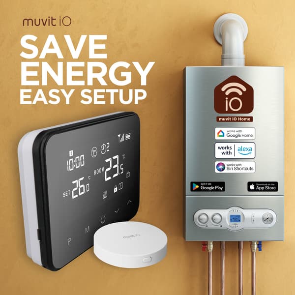 Muvit miosth001 smart termostat trådad svart