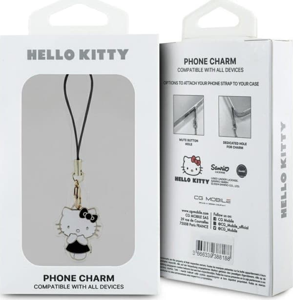 Hello Kitty Charm Kitty Cute Pendant - Musta