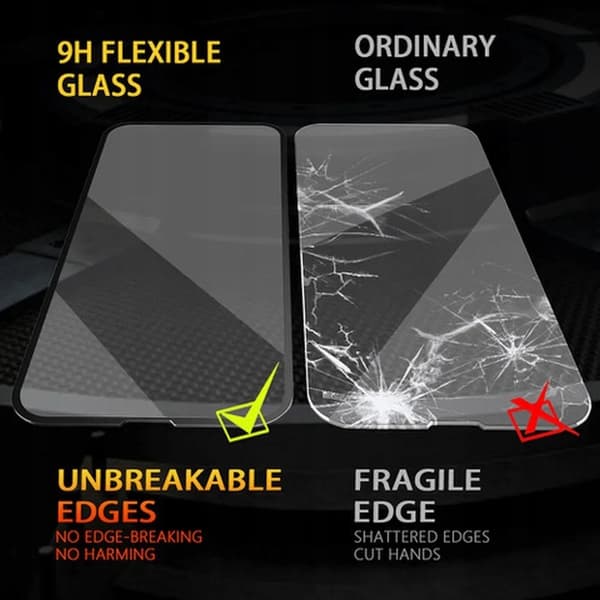 bestsuit fleksibel hybridglas 5d sort