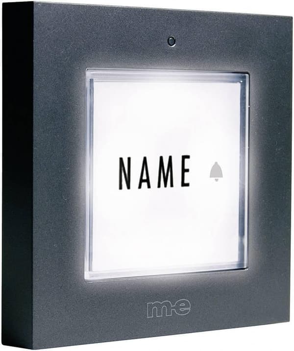 M-E Modern Electronics KTB-1 A Dörrklockaplåt med namnplåt, anthracite