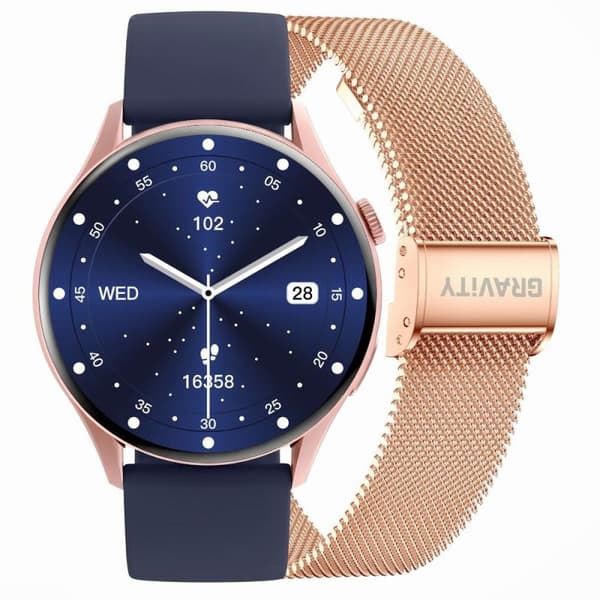 Gravity GT11-6 Smartwatch Rosaguld/Silikonrem