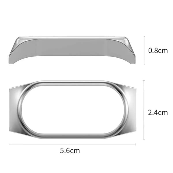 CrocoCase metal link strap sølv