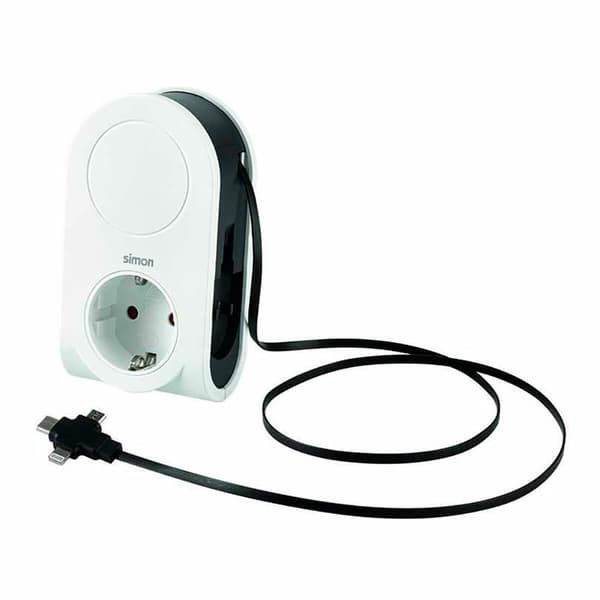 simon virtalähde 3 usb 1 usb a valkoinen