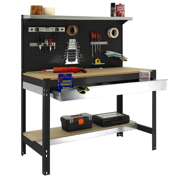 Simonrack bt3 box arbejdsbænk Antracit/Træ 600 kg