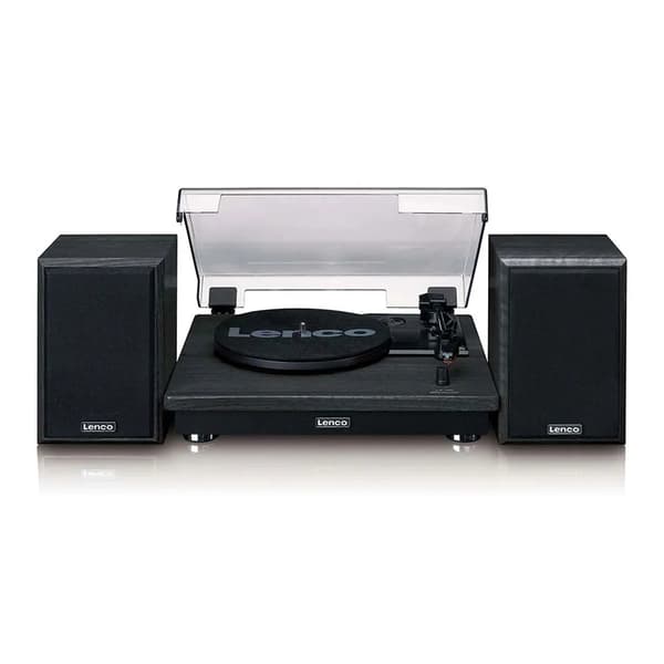 Lenco LS-100BK Bluetooth skivspelare med 2 högtalare