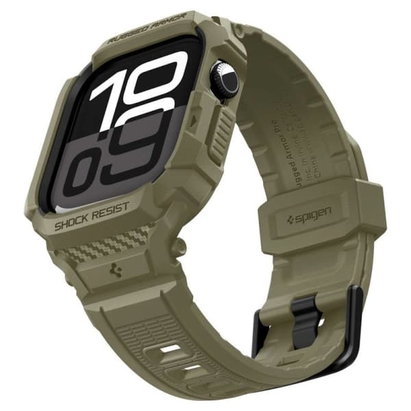 Spigen Rugged Armor Pro älykellon ranneke Apple Watch 46mm vihreä