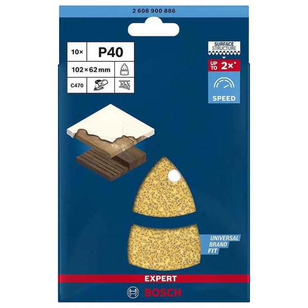 Bosch Expert C470 Sandpapper 10-pack Korn 40